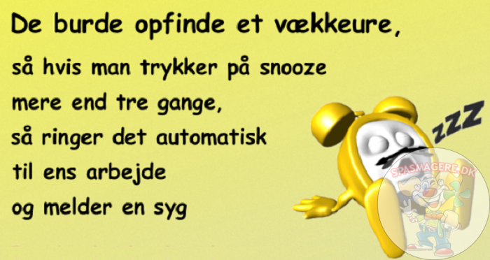 De burde opfinde et vækkeur