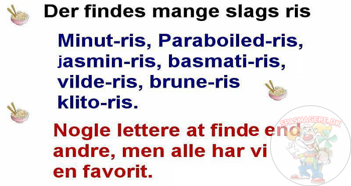 Der findes mange slags ris