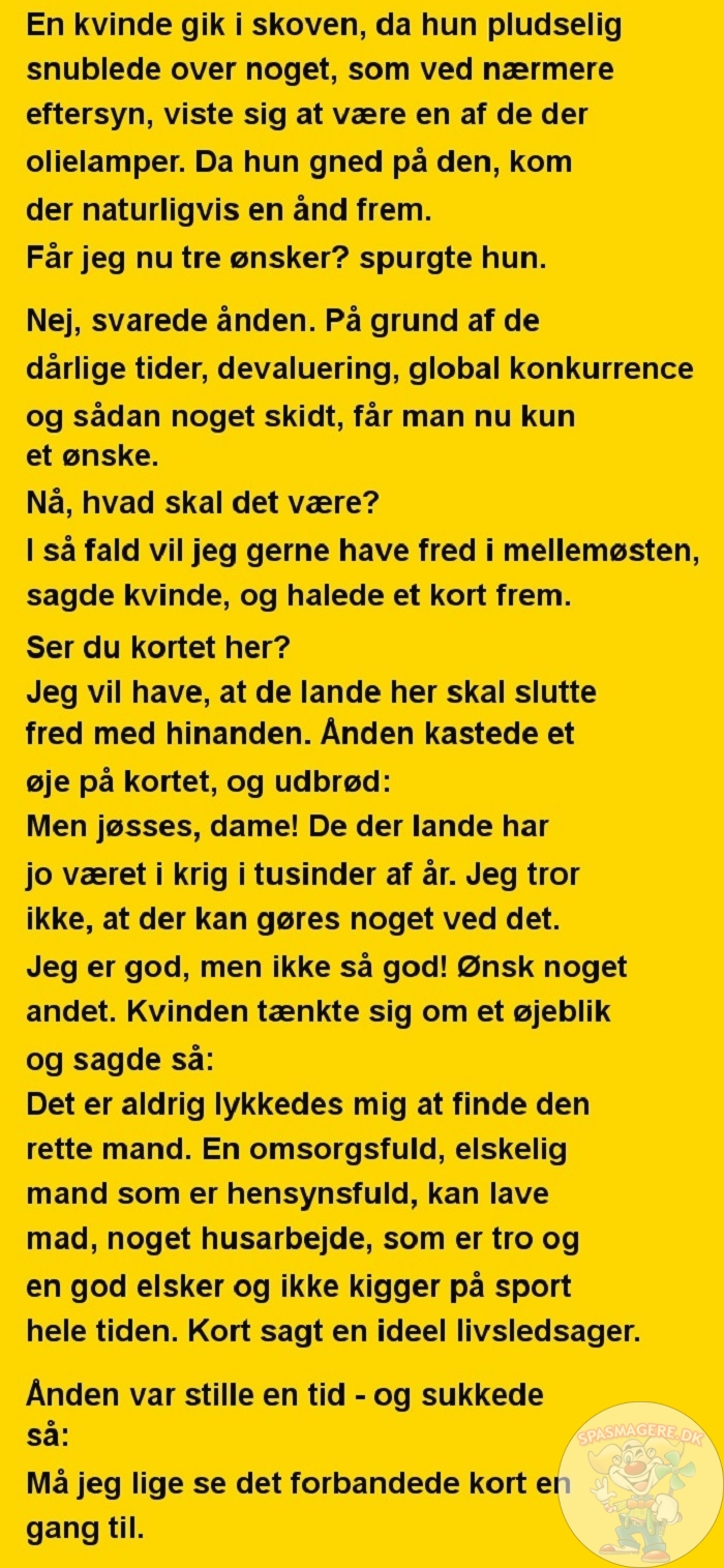 En kvinde gik i skoven