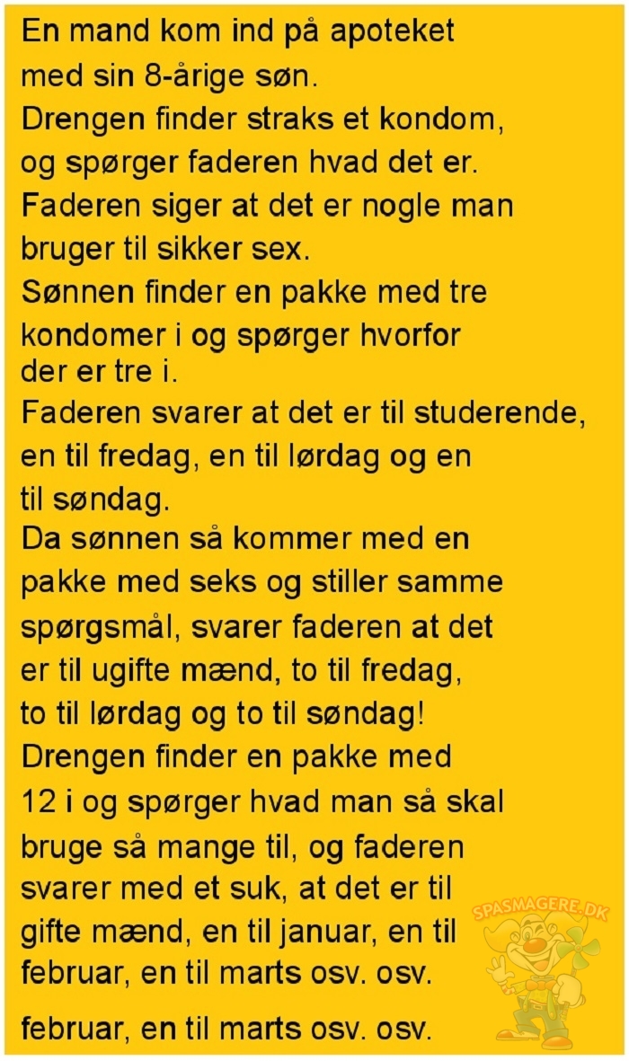 En mand kom ind på apoteket
