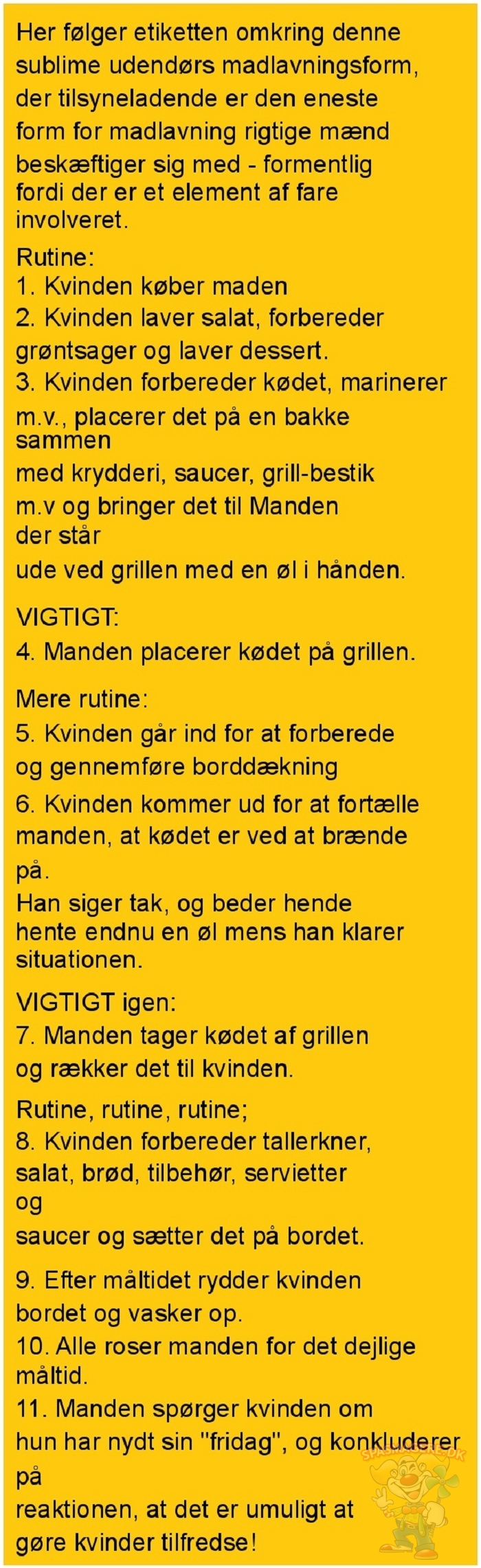 Her følger etiketten omkring