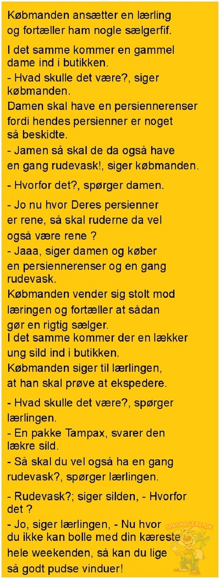 Købmanden ansætter en lærling